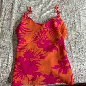 Orange and pink detail top